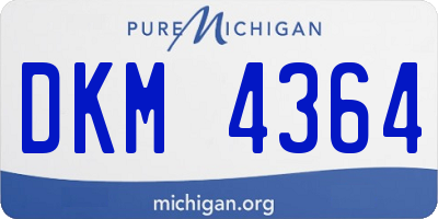 MI license plate DKM4364