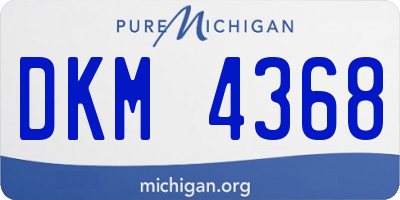 MI license plate DKM4368