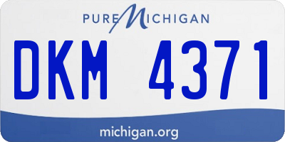 MI license plate DKM4371
