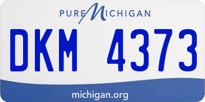 MI license plate DKM4373