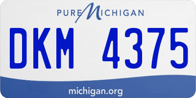 MI license plate DKM4375