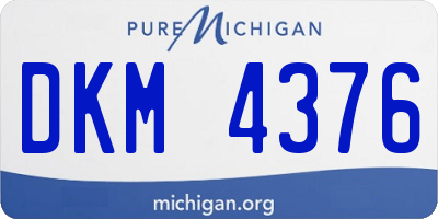 MI license plate DKM4376