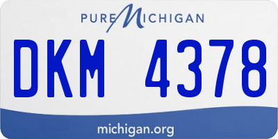 MI license plate DKM4378