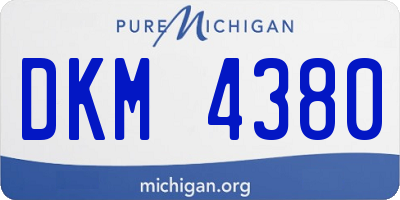 MI license plate DKM4380