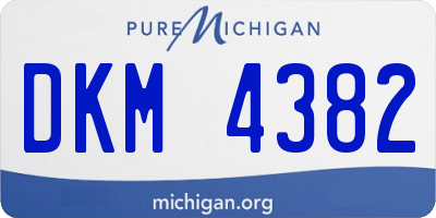 MI license plate DKM4382