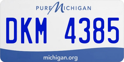 MI license plate DKM4385