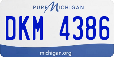 MI license plate DKM4386