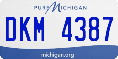 MI license plate DKM4387