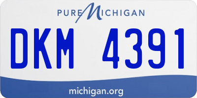 MI license plate DKM4391