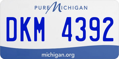 MI license plate DKM4392