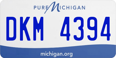 MI license plate DKM4394