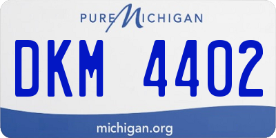 MI license plate DKM4402