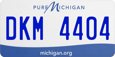 MI license plate DKM4404