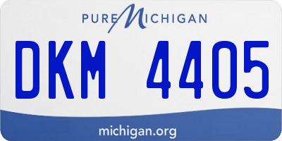 MI license plate DKM4405