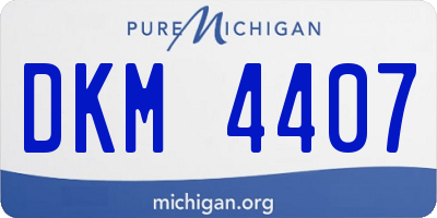 MI license plate DKM4407
