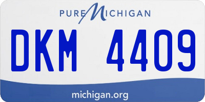 MI license plate DKM4409