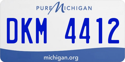 MI license plate DKM4412