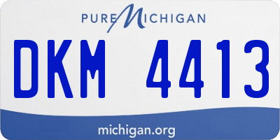 MI license plate DKM4413