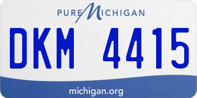 MI license plate DKM4415