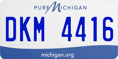 MI license plate DKM4416