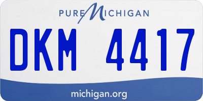 MI license plate DKM4417