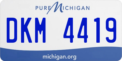 MI license plate DKM4419