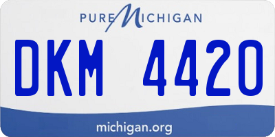 MI license plate DKM4420