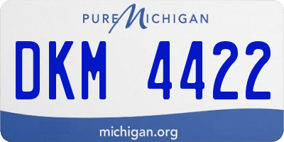 MI license plate DKM4422