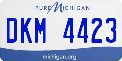MI license plate DKM4423