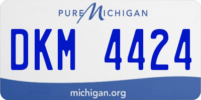 MI license plate DKM4424
