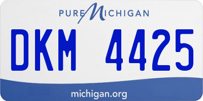 MI license plate DKM4425