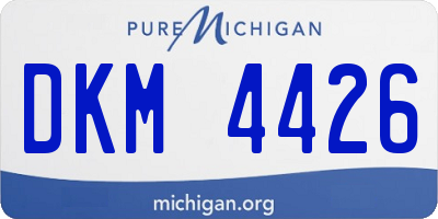 MI license plate DKM4426