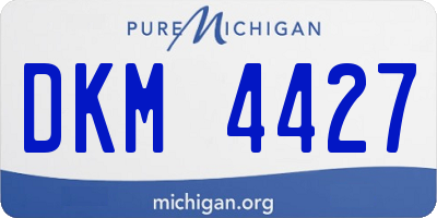 MI license plate DKM4427