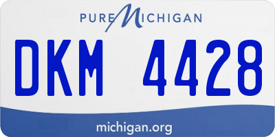 MI license plate DKM4428