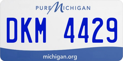MI license plate DKM4429