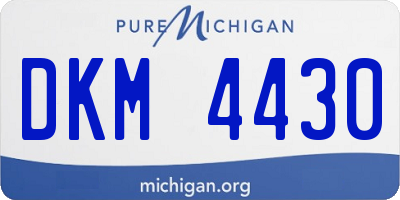 MI license plate DKM4430