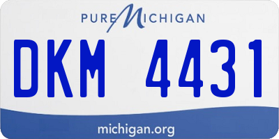 MI license plate DKM4431