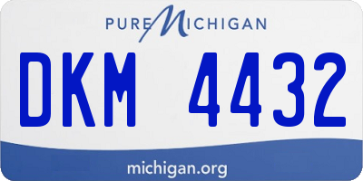 MI license plate DKM4432