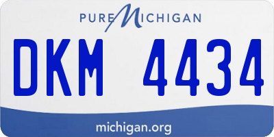 MI license plate DKM4434