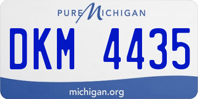 MI license plate DKM4435