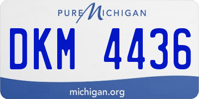 MI license plate DKM4436
