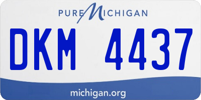 MI license plate DKM4437