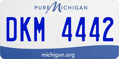 MI license plate DKM4442