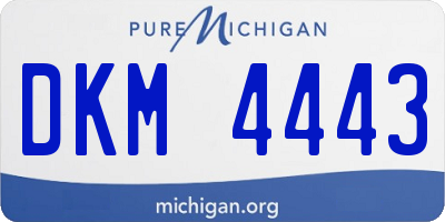 MI license plate DKM4443