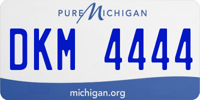 MI license plate DKM4444
