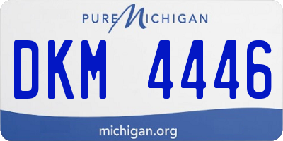 MI license plate DKM4446
