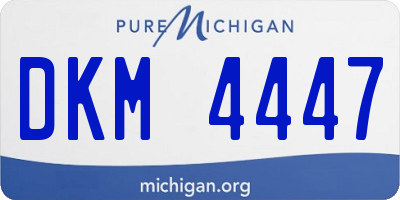 MI license plate DKM4447