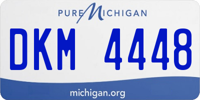 MI license plate DKM4448