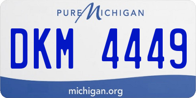 MI license plate DKM4449