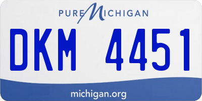 MI license plate DKM4451